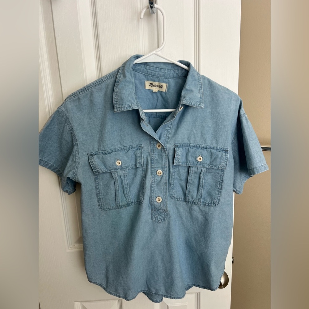 Madewell Levi Button Up Short Sleeve